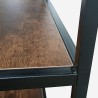 Buffet ouvert meuble style industriel 4 étagères bois métal Wrap Modèle