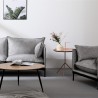 Set van 2-zitsbank en fauteuil in moderne grijze stof Hannover Korting