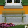 Banc 3 places jardin extérieur classique en fer 150x57x76cm Iven Remises
