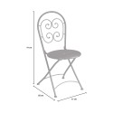 Set 2 x inklapbare stoelen van ijzer voor buiten tuin bistro stijl Roche Kortingen