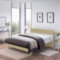 Lit double design moderne en bois 160x190 avec sommier à lattes Landeck Promotion