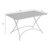 Opvouwbare rechthoekige tafel 120x70cm voor buiten tuin terras Plan Verkoop