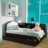 Lit 1 place et demi 120x190 avec coffre de rangement Sorik Offre