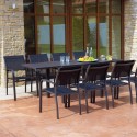 Uitschuifbare tuin tafel 106-212x75cm modern van aluminium Nori Aanbieding