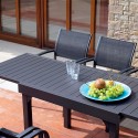 Uitschuifbare tuin tafel 106-212x75cm modern van aluminium Nori Verkoop