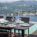 Uitschuifbare tuintafel 160-240x102cm van aluminium Kend Korting