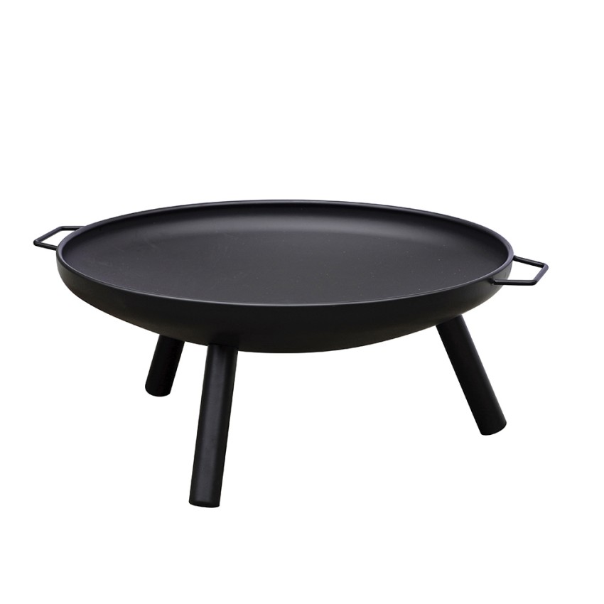 Moderne tuinvuurkorf Ø 60x27cm van zwart ijzer Rieke Aanbieding