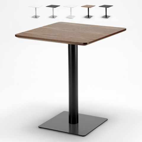 Table 60x60 carrée avec pied central pour bar bistrots Horeca