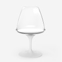 Table ronde 80cm Tulipan en marbre + 2 chaises blanches transparentes Vixan Modèle