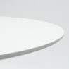 Table ronde 60cm + 2 chaises Tulipan transparentes blanc noir Nuit 