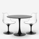 Table ronde Tulipan 80cm + 2 chaises en polycarbonate blanc et noir Raxos Caractéristiques