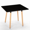 Table de cuisine et salle à manger carrée au design scandinave 80x80cm Wooden Choix