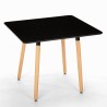 Table de cuisine et salle à manger carrée au design scandinave 80x80cm Wooden Choix