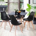 Table de cuisine et salle à manger carrée au design scandinave 80x80cm Wooden Réductions