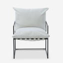 Moderne design fauteuil van zwart metaal en stof in minimalistische stijl Alaska Karakteristieken