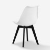 Chaise de cuisine moderne style Goblet scandinave avec pieds noirs Nordica BE Modèle