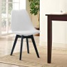 Chaise de cuisine moderne style Goblet scandinave avec pieds noirs Nordica BE Réductions