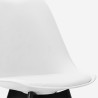 Chaise de cuisine moderne style Goblet scandinave avec pieds noirs Nordica BE Dimensions