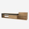 Meuble TV moderne design suspendu 1 porte et étagère 180x32x42cm Trella Catalogue