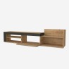 Meuble TV moderne design suspendu 1 porte et étagère 180x32x42cm Trella Caractéristiques