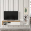 Meuble TV moderne design suspendu 1 porte et étagère 180x32x42cm Trella Prix