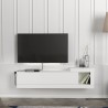 Meuble TV suspendu 150cm séjour moderne porte rabattable Volare 