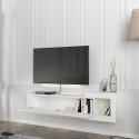 Meuble TV suspendu 150cm séjour moderne porte rabattable Volare 
