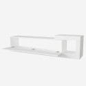 Meuble TV suspendu 150cm séjour moderne porte rabattable Volare Achat