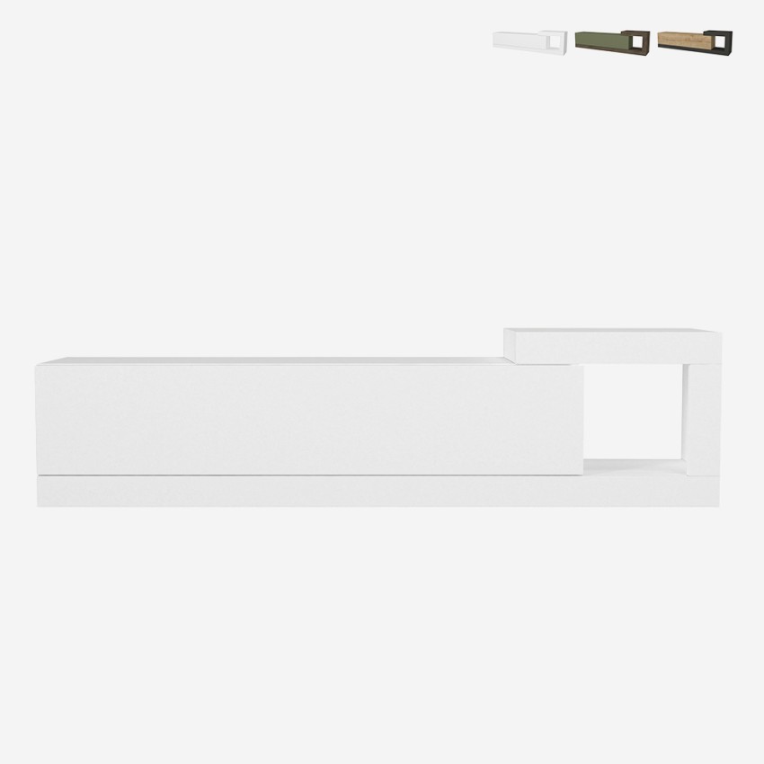 Meuble TV suspendu 150cm séjour moderne porte rabattable Volare Vente Meuble TV suspendu 150cm séjour moderne porte rabattable Volare Vente
