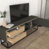 Meuble porte-TV style industriel en bois métal noir 2 tiroirs Dolores Choix