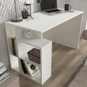Modern wit bureau met planken 120x60x74cm Labran Catalogus