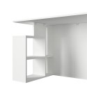 Modern wit bureau met planken 120x60x74cm Labran Korting