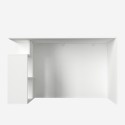 Modern wit bureau met planken 120x60x74cm Labran Aanbod