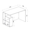 Modern wit bureau met planken 120x60x74cm Labran Voorraad