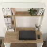 Bureau 90x45x148cm wit en hout met boekenkastplanken Ester Voorraad