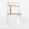 Bureau 90x45x148cm wit en hout met boekenkastplanken Ester Verkoop