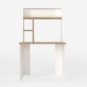 Bureau 90x45x148cm wit en hout met boekenkastplanken Ester Aanbod