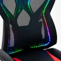 Verstelbare ergonomische kantoorfauteuil gamingstoel met RGB licht Gundam Afmetingen