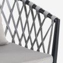 Buitenstoel van aluminium touw met armleuningen en kussens Verve 