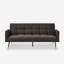Canapé convertible en tissu 2-3 places accoudoirs pieds noirs dorés Mulier Prix