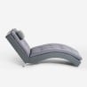 Chaise longue design moderne fauteuil salon similicuir gris Lyon Remises