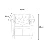 Patchwork fauteuil in veelkleurige stof en modern design Caen Kortingen