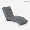 Chaise longue loungestoel in modern gestoffeerd kunstleer Dijon Aanbod