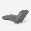 Chaise longue loungestoel in modern gestoffeerd kunstleer Dijon 