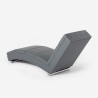 Chaise longue loungestoel in modern gestoffeerd kunstleer Dijon 