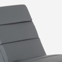 Chaise longue loungestoel in modern gestoffeerd kunstleer Dijon 