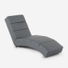 Chaise longue loungestoel in modern gestoffeerd kunstleer Dijon 