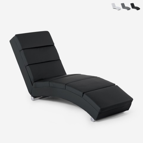 Chaise longue fauteuil de salon en similicuir moderne Dijon Promotion