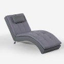 Chaise longue modern design grijze kunstlederen woonkamerfauteuil Lyon Verkoop