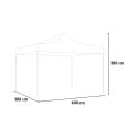 Opvouwbare metalen tuinpaviljoen 3x6 voor buitengebruik, geschikt voor markt en beurs Bower Catalogus